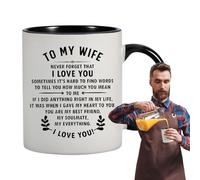 Ceramic Mug - Ceramic, 3.74x3.15in Cappuccino Mug Thermal Insulation | Dishwasher-Safe Easy-Clean Drinkware, Coffee Cup For Home, Office, Valentine’s Day Gifting, Daily Coffee Breaks, Tea Drinking