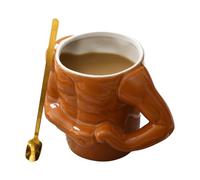Ceramic Mug | Ceramic Coffee Mugs Hilarious Milk Cup | Novelty Drinking Mug | Café Mugs | Contenedores de bebidas de agua con forma de músculo para café té Beverage, tazas de cerveza multifuncionales