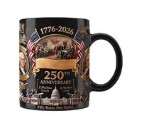 Ceramic Mug - Patriotic American 250th Beverage Cup, 450ml Large Coffee Drinkware Container, Tea Cappuccino Milk Juice Water Serving Table Kitchen Accessory Celebration Drinkware For Men Women