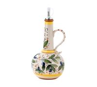 Ceramic Olive Oil Bottle 700ml Portable Pottery Container With Stainless
