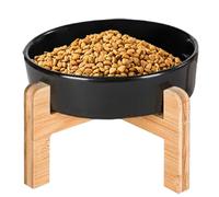 Ceramic Raised Cat Bowl, Spill Proof Slow Feeder Pet, 10x10x12cm, Anti-Slip Ceramic Dog Food Container, Elevated Feeding Supplies for Indoor Cats, Dogs, Easy to Clean