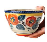 Ceramic Rice Bowls - 5 Inch Vintage Bowl, Microwave Safe Container with Smooth Glaze Daily Food Serving and Heating | Perfect Kitchen Bowl for Soup Cereal Noodles Lunch Dinner Meals Home Apart
