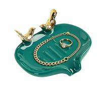 Ceramic Soap Dish - 14x11.3x6.5cm 265g Drainable Bird Holder No-Drill Design | Bathroom Soap Tray, Kitchen Sponge Stand, Countertop Organizer
