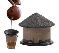 Ceramic Tea Infuser - Reusable Tea Filter, Tulou Shape Ceramic Loose LeafTea Infuser & Steeper, Reusable TeaFilter for Home, Office & Travel Use, Ideal for LooseTea Brewing & Decor