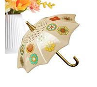 Ceramic Tea Infuser - Umbrella Shaped Tea Strainer Hook Base for Brewing | Fine Filtration Design with Stable Handle Support, Kitchen Colander Tool for Loose Leaf Coffee