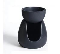 Ceramic Tea Light Wax Melt Warmer with Detachable Bowl Essential Oil Burner for Home Fragrance Modern Split Design Aromatherapy Candle Holder for SPA Yoga Decor (Speckled White)(Style 3)