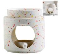 Ceramic Tealight Holder,Anti Slip Oil Burner with Removable Bowl,Handmade Elegant Tea Light Stand,Soothing Candle Diffuser,for Meditation,Yoga,Home Decor,Wedding,Table Centerpiece (Colour)