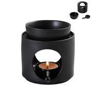 Ceramic Tealight Holder with Removable Bowl, Handmade Elegant Anti Slip Oil Burner, Soothing Candle Diffuser Tea Light Stand for Meditation Yoga Home Decor Wedding Table Centerpiece