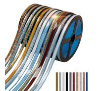 Ceramic Tile Gap Tape Self Adhesive Caulk Strip for Bathtub Kitchen Sink Toilet Wall Edge (Rainbow Silver,Flat type/10mm*6m)