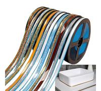 Ceramic Tile Gap Tape Self Adhesive Caulk Strip, Self Adhesive Caulk Tape, Selfs-Adhesives Gap Beautifying Tapes for Bathtub Shower Sink Toilet Kitchen Wall Edge (Light Gray,20mm*6 m)