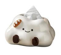 Ceramic Tissue Cover - Cute Feet Tissue Storage Organizer, Funny Cloud-Style Napkin Dispenser for Home Décor Bedroom Kitchen Office Living Room Coffee Table & Farmhouse Shelf Display