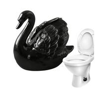 Ceramic Toilet Screw Covers - Modern Decorative Swan, Toilet Seat Bathroom Caps, Elegant Bathrooms Hardware with Swan Design, Home Decor Bathroom Restroom Bathtub Apartment Dorm Office Hotel RV Access
