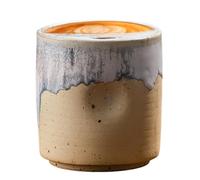 Ceramic Travel Mug - 500ml Sip Hole Cup, Vintage Kiln Fired 500ml Ceramic Coffee Mug with Sip Hole, Handleless Design Water & Juice Cup for Home, Office & Travel Use
