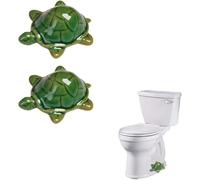 Ceramic Turtle Knob Covers Toilet, Ceramic Tortuga Pomos Cubiertas para WC, Cubiertas de Cerámica Tortuga Tortuga Turtle Toilets Floor Bolt Cover Decorative Ceramic Toilets (2)