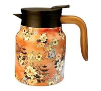 Ceramic Vacuum Sealed Tea Pot - Olla de té de acero inoxidable | Jarra para líquidos calientes | Dispensa de café y bebidas | 33.8 Oz Drink Dispenser With Tea Infuser And Strainer For Coffee, & Hot
