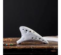 Cerámica 12 agujeros Cerámica Alto C Ocarina Flauta Instrumento musical for regalo de principiante (Color : E)