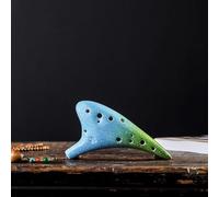 Cerámica 12 agujeros Cerámica Alto C Ocarina Flauta Instrumento musical for regalo de principiante (Color : B)