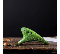 Cerámica 12 agujeros Cerámica Alto C Ocarina Flauta Instrumento musical for regalo de principiante (Color : H)