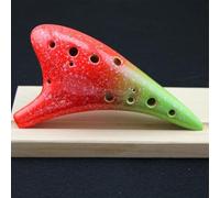 Cerámica 12 agujeros Cerámica Alto C Ocarina Flauta Instrumento musical for regalo de principiante (Color : A)
