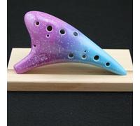 Cerámica 12 agujeros Cerámica Alto C Ocarina Flauta Instrumento musical for regalo de principiante (Color : M)