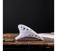 Cerámica 12 agujeros Cerámica Alto C Ocarina Flauta Instrumento musical for regalo de principiante (Color : D)