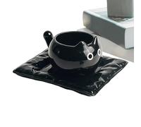Cerámica - 16x13.5x8cm | Coleccionismo 210ml | Linda Copa Gato Con Cerveza Cóctel Jugo Agua Caliente Chocolate Leche Amantes de los Animales Mujeres Niñas Reunión familiar