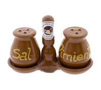 CERÁMICA ESPAÑA | Dosificadores | Salero | Salero cerámica | Salero original | Dosificador Sal y Pimienta Modelo M01 | 100% Hecho a Mano | 15x6.5x10 cm