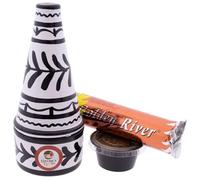 CERÁMICA ESPAÑA® | Incensario Chimenea D04 | Incensarios religiosos | Incensarios de Barro | Incensario Semana Santa | Decoración 100% Hecho a Mano | 8x8x18 cm | Accesorios incluidos
