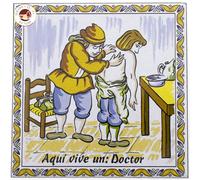 CERÁMICA ESPAÑA SOUVENIRS | Azulejo trabajos | Azulejos profesiones | Azulejos oficios | Azulejo decorativo | Modelo P14 | 15x15x0.5 cm