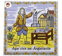 CERÁMICA ESPAÑA SOUVENIRS | Azulejo trabajos | Azulejos profesiones | Azulejos oficios | Azulejo decorativo | Modelo P17 | 15x15x0.5 cm