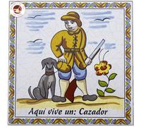 CERÁMICA ESPAÑA SOUVENIRS | Azulejo trabajos | Azulejos profesiones | Azulejos oficios | Azulejo decorativo | Modelo P10 | 15x15x0.5 cm