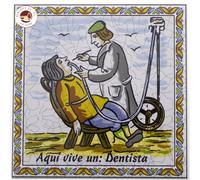 CERÁMICA ESPAÑA SOUVENIRS | Azulejo trabajos | Azulejos profesiones | Azulejos oficios | Azulejo decorativo | Modelo P13 | 15x15x0.5 cm