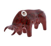 CERÁMICA ESPAÑA | Toro Bravo | El Toro | Escultura Toro | Toro cerámica | Toro español | Toro Rojo - Modelo D02 | 27x8x15.5 cm