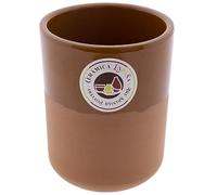 CERÁMICA ESPAÑA | Vaso de cerveza | Vaso barro rojo Filo Miel - Modelo M03 | Jarras de cerveza en barro rojo | Vasos de agua | 300 ml