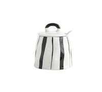 CeráMica Especias Cristal Botes Para Especias Spice Jars Azucarero Y Salero Cocina Con Cucharas Tapas Para Servir Hoga-C