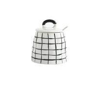 CeráMica Especias Cristal Botes Para Especias Spice Jars Azucarero Y Salero Cocina Con Cucharas Tapas Para Servir Hoga-B