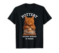 Cerámica: Evitar el Asesinato Funny Cat Potter Art Camiseta
