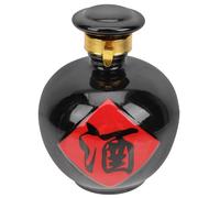 Cerámica Jarra Elegante de Hermética Retro, Negra Estilo Vino