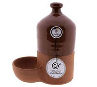 CERÁMICA RAMBLEÑA | Bebedero para mascotas y aves | Barro rojo de La Rambla (Córdoba) | Filo miel | 100% Hecho a mano | 4 litros | ECO