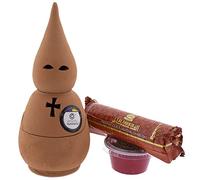 CERÁMICA RAMBLEÑA | Incensario nazareno Barro Rojo | Incensarios religiosos | Incensarios de Barro | Incensarios Originales | Incensario Semana Santa | 9x9x19 cm | Accesorios INCLUIDOS