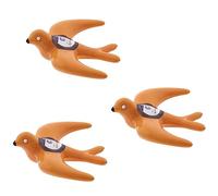 CERÁMICA RAMBLEÑA | La golondrina | Escultura de pared | Golondrina volando | Golondrina pequeña | Naranja | Pack x3 | 10.5x10.5x3.5 cm