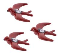 CERÁMICA RAMBLEÑA | La golondrina | Escultura de pared | Golondrina volando | Golondrina pequeña | Rojo | Pack x3 | 10.5x10.5x3.5 cm