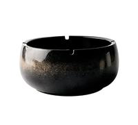 Cerámica sin tapa Ashtray Inicio Inicio Tabla de café Oficina Decoración de escritorio 7.6in Regalo de cenicero de alta capacidad for fumadores Cenicero de cigarrillos(M)