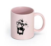 cerámica Taza de café con estilo Cabeza de león depredador animal salvaje abstracto （11oz/320ml） Perfecto para cocinas, restaurantes y cafeterías, gran idea de regalo Rosa