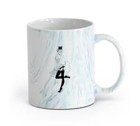 cerámica Taza de Cerámica para Café, Té y Cacao Pin Up sex appeal Chica Retro Mujer （11oz/320ml） Perfecto para cocinas, restaurantes y cafeterías, gran idea de regalo Azul mármol