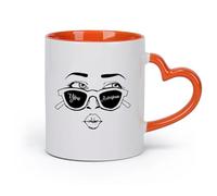 cerámica Taza de regalo original Eres increíble, frases inspiradoras para salón de belleza （11oz/320ml） Café, té, latte, leche, cacao, zumo y otras bebidas calientes Naranja