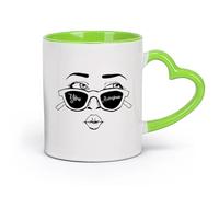 cerámica Taza de regalo original Eres increíble, frases inspiradoras para salón de belleza （11oz/320ml） Café, té, latte, leche, cacao, zumo y otras bebidas calientes Verde