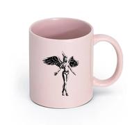 cerámica Tazas de Café con Asa Diosa Dioses egipcios Egipto Belleza Chica Gimnasia （11oz/320ml） Perfecto para cocinas, restaurantes y cafeterías, gran idea de regalo Rosa
