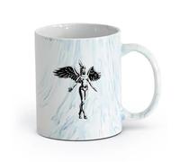 cerámica Tazas de Café con Asa Diosa Dioses egipcios Egipto Belleza Chica Gimnasia （11oz/320ml） Perfecto para cocinas, restaurantes y cafeterías, gran idea de regalo Azul mármol