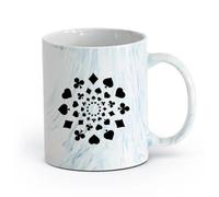 cerámica Tazas de Café con Asa Sala de juegos de cartas, póquer, apuestas, jugadores （11oz/320ml） Perfecto para cocinas, restaurantes y cafeterías, gran idea de regalo Azul mármol